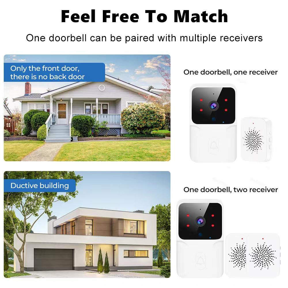 WiFi Video Wireless HD Bell Home Intercom System Phone Door Viewer Night Vision Security Doorbell Camera