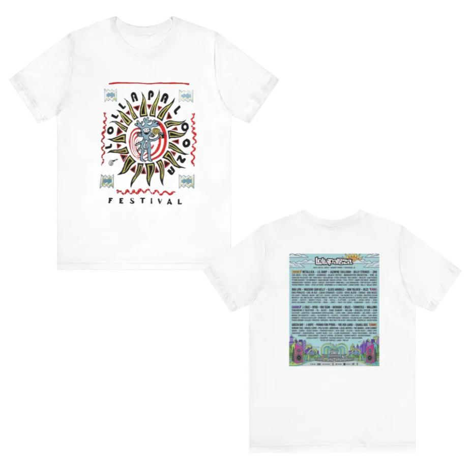 

Lollapalooza 2022 Music Festival Front amp Back Print Shirt Unisex T-Shirt L