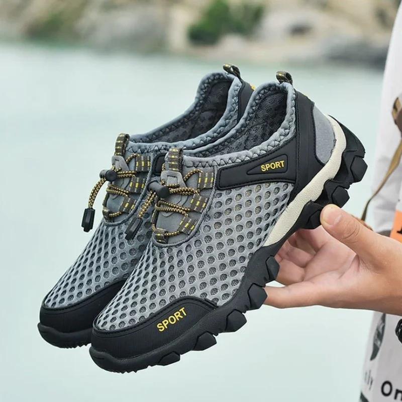 Breathable Sneakers Men Shoes  Fashion Shoes for Men Climbing Hiking Shoes Men Outdoor Beach Wading Tenis Barefoot Sneakers