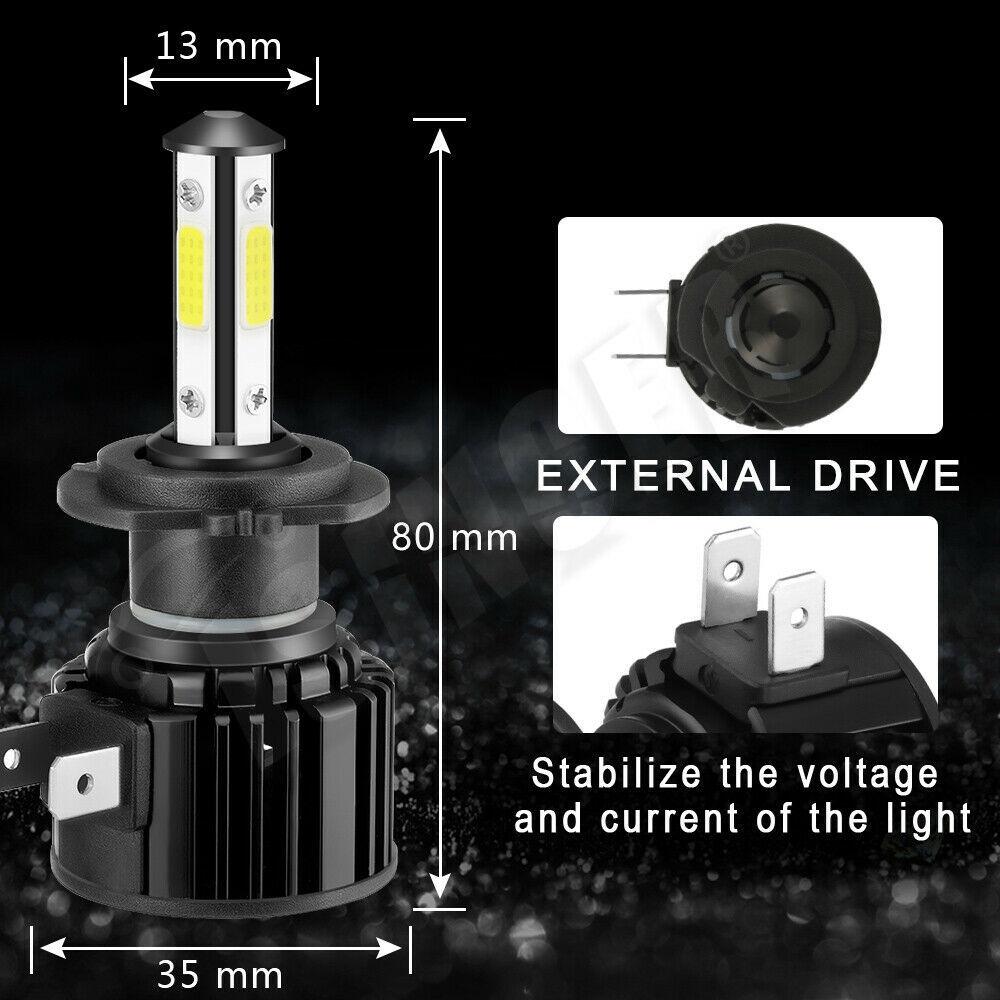 LED světlomety pro automobily — LED žárovky do světlometů, 360 stupňů, 4stranné osvětlení, vodotěsné IP68, retrofitní autožárovka