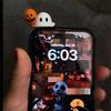 Ghostees Mystery Phone Buddy, Stick-On Halloween Ghost & Pumpkin Cling Decoration Phone Topper Peel-and-Stick Design Figurine