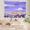 Home Fashion Decoration Tapestry Hand-painted Watercolor Sunset Print Bedroom Living Room Tapestry