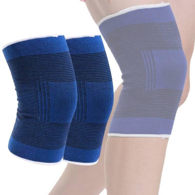 Blue Knitted Knee Brace Pad Outdoor Activities Knee Protector Hiking Sports