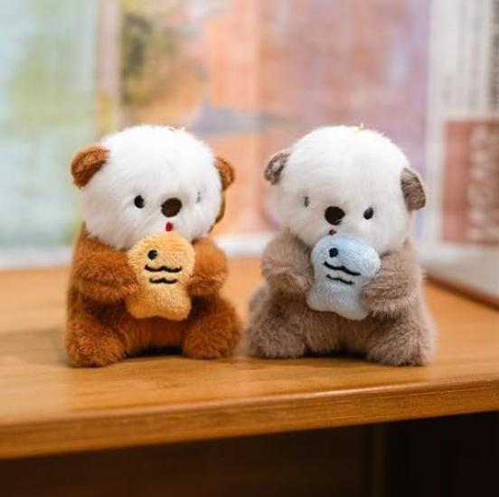 GARUMI Sea Otter Plush Toy, 12cm, Keychain, Cute, Round Fish, Sea Otter, Sea Otter, Sea Otter, Animal, Aquarium, Sea Creatures, River Creatures, Zoo