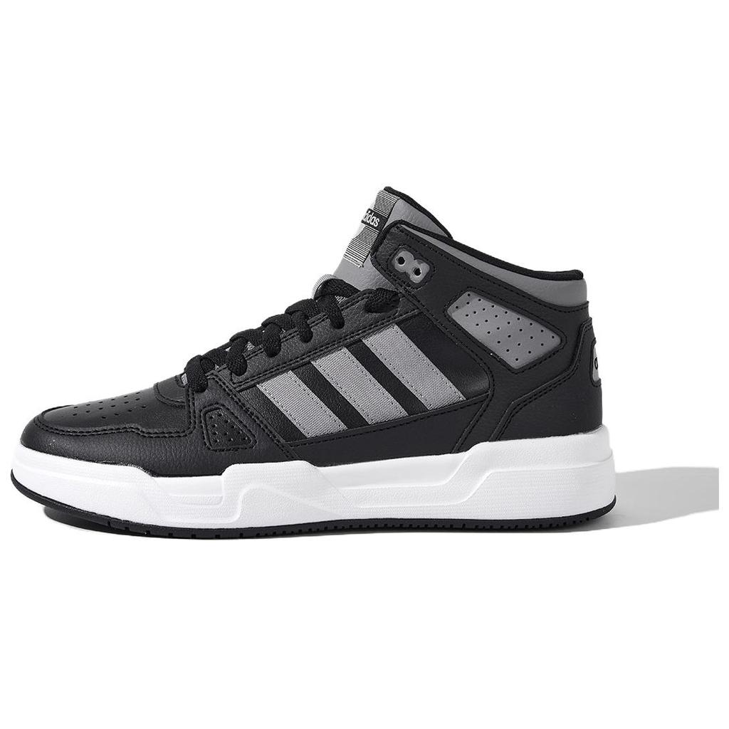 Adidas Lite Baller Mid Fashion Trend Slip Resistant Durable Breathable High Top Skate Shoes Men Sneakers Black Gray JS3445