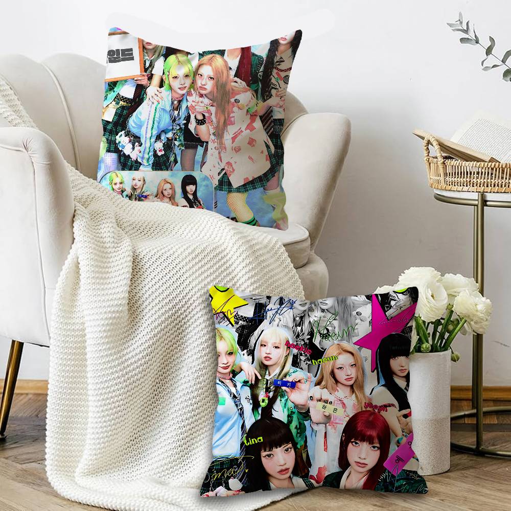 Girl group U-Unchild Pillowcase toon Gift Cushion Cover Bedroom Home Sofa Chair Seat Decor pillow case