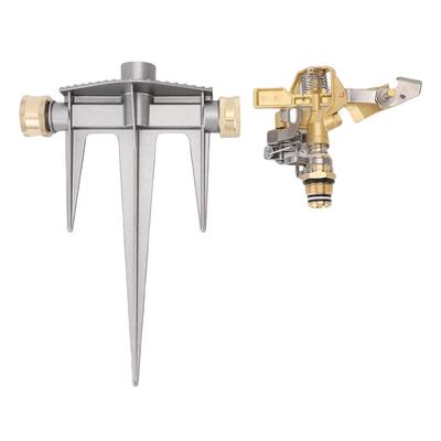 Garden Sprinkler 360 Degree Rotating 49FT Spray Distance Brass Nozzle NH 3 4 In Spike Base Sprinkler for Yard Orchard