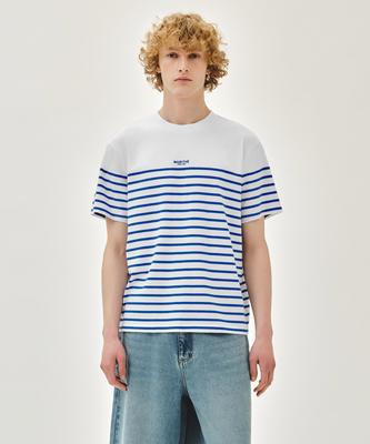 Malittepeulangsowajeobeo Block Stripe Tee Blue