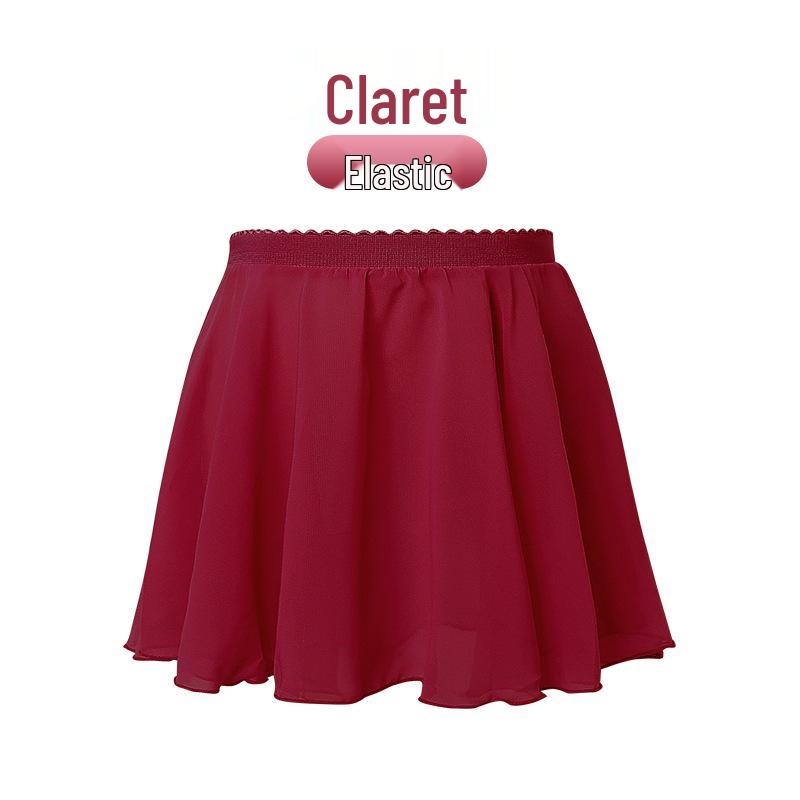 Mädchen Chiffon Elastischer Tanzrock – Leichte Übungskleidung