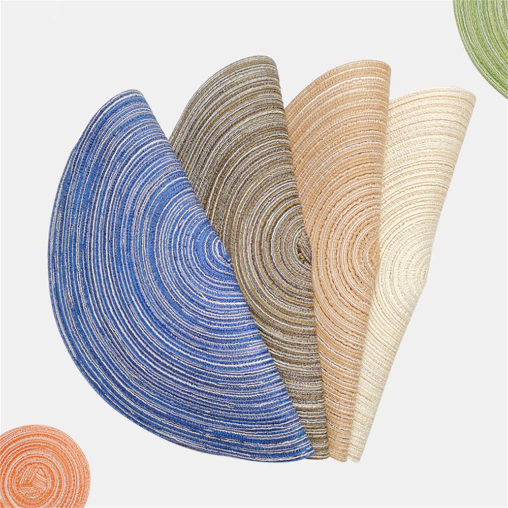 2/3/4PCS Heat Insulation Mat Round Woven Heat-resistant Placemats Washable Houseware Tableware Pad Stain Resistant Anti-skid