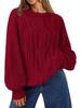 Maglione Casual a Treccia da Donna Europeo & Americano - Moda Comoda per Autunno & Inverno 2025