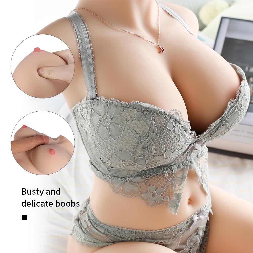 55cm*9.2kg 3D Silicone Sex Doll TPE Sexy Cleavage Vagina Love Anal Love Adult Sex Toys for Men Liquid Silicone Filled In The Chest Feel Softer