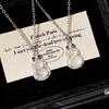 Ice White Agate Gourd Necklace with Bow Tie Pendant - Women's Lightweight Choker and Sweater Chain