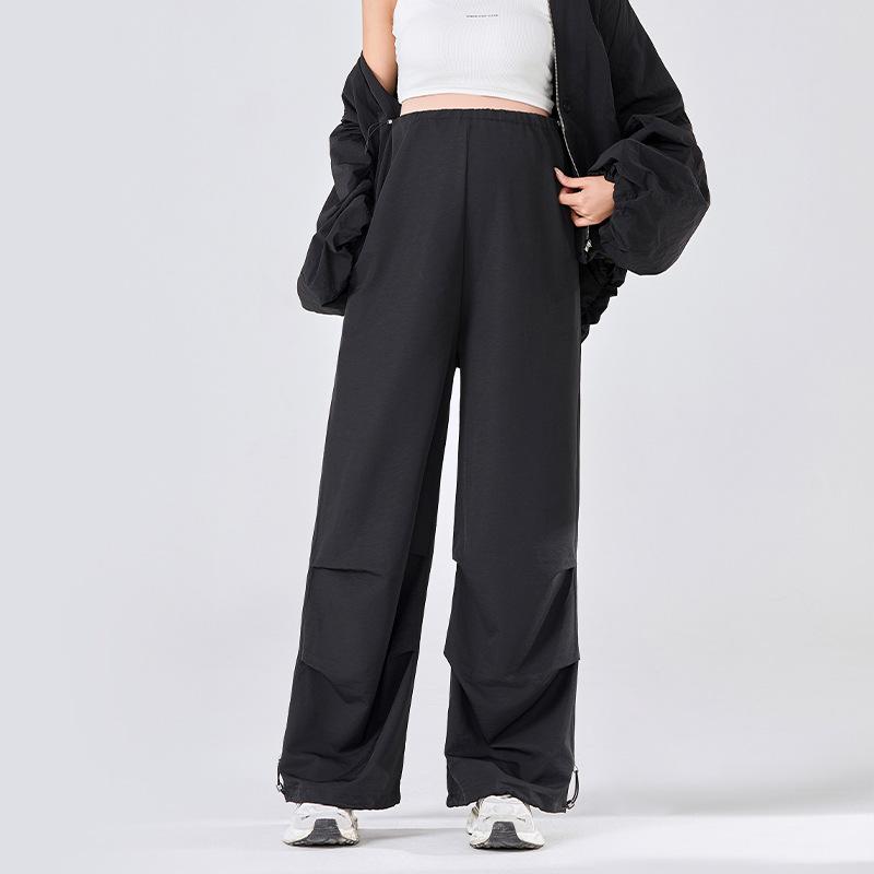 Maternity Wide-leg Pants Loose Outer Pants Spring and Summer Thin Versatile Tied Feet Drape Pants Sports Maternity Casual Pants