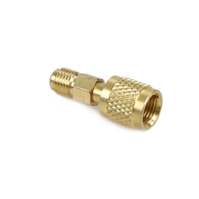 R410 Messingadapter 1/4" Stecker auf 5/16" Buchse Ladeschlauch zur Pumpe
