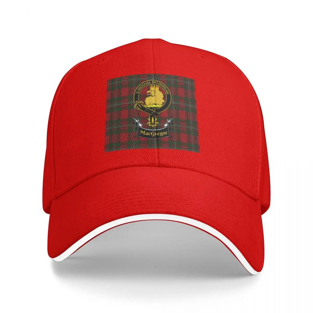 Scottish MacGregor Clan Tartan and Crest Products Baseball Cap Dad Hat Unisex Hat Women Unisexs