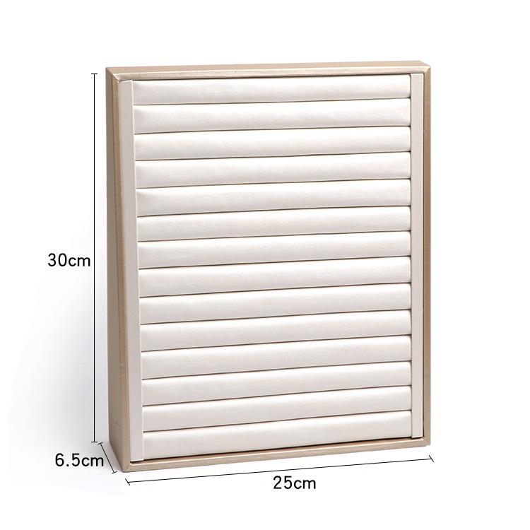 

Роскошная кожаная вертикальная подставка для украшений для колец, серег, ожерелий и подвесок 30x25x6.5 cm