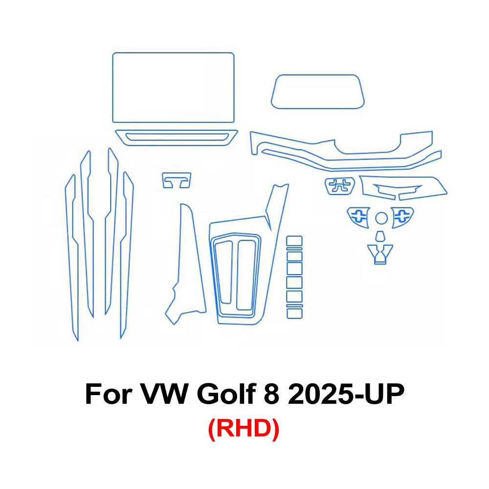 

Car Transparent TPU Film for Volkswagen VW Golf 8.5 2026 Golf 8 MK8.5/7 2026 Gear Panel GPS Center Console PPF Protection