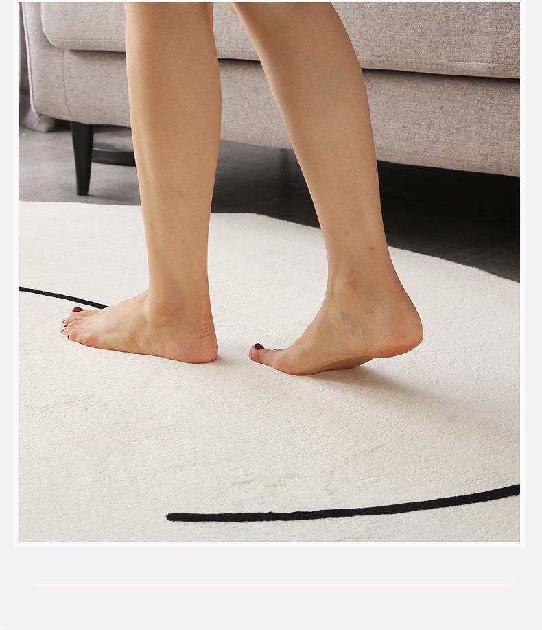 Cartoon Animal Children's Room Rug - Thickened Imitation Cashmere Floor Mat, Cute Game/Bedside Rug