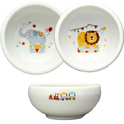 A Store Specializing In Tableware and Miscellaneous Goods Tableware Set Animal Circus Side Dish Bowl Diameter Approximately 150ml Lion Elephant Kids