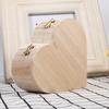 New Lovely Wooden Heart Shaped Jewelry Storage Box Packaging Carrying Case Craft Decoration Hot