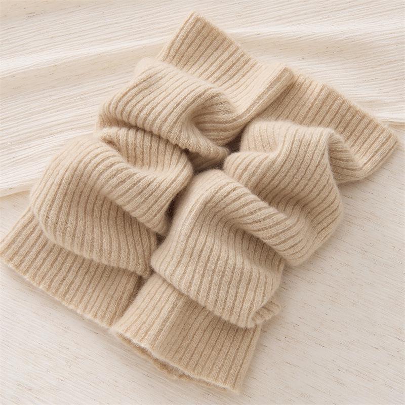 Women s 100% Pure Cashmere Striped Knit Wrist Brace - New Style, Warm & Fashionable One Size