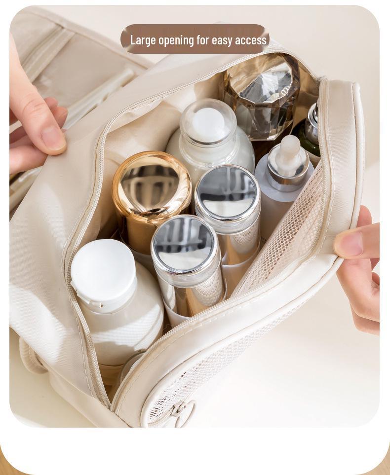Portable Travel Toiletries Bag - Large Capacity, Wet/Dry Separation, Handheld Storage Case for Makeup & Wash Items