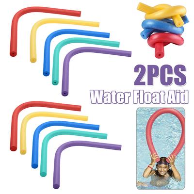 2PCS Swimming Pool Noodle Stick EPE Buoyancy Stick Swim Aid Foam Stick Colorful Solid Foam Water Floating Aid Pool Accessorie