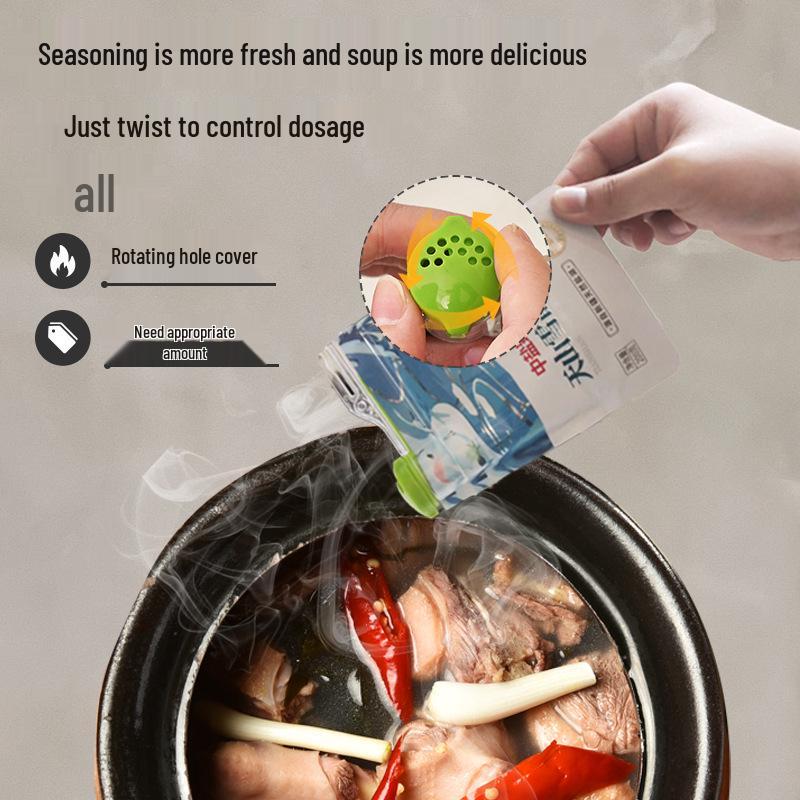 Wall-Mounted Kitchen Seasoning Packet Clip and Storage Rack