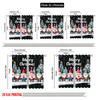 2pcs 2D flat printing Merry Christmas Popular Window Curtains Snowflakes_ Christmas trees_ pine trees and gnomes Machine