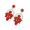 Multi-color luxury temperament inlaid zircon earrings women's stud earrings