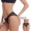 Silk Lace Seamless Mid-Waist Panties with Hollow Design