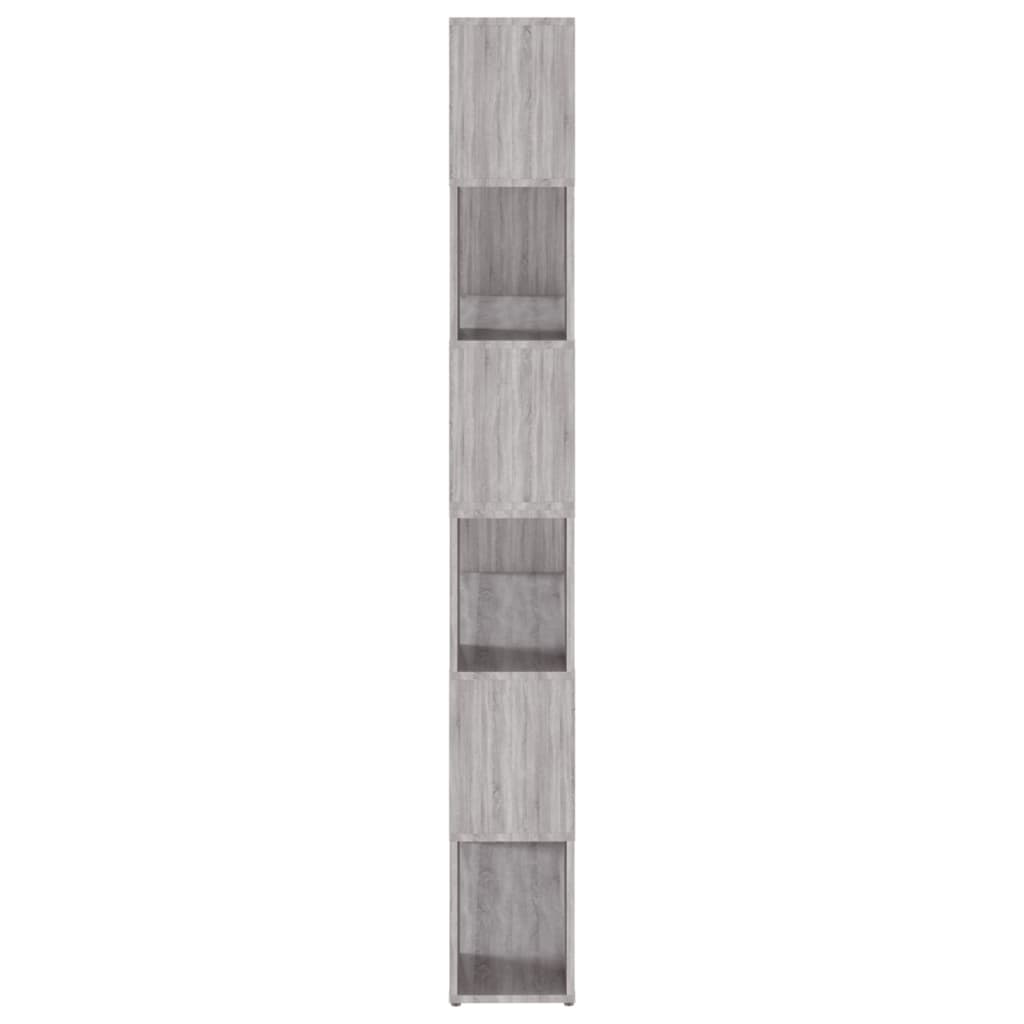 Bookshelf Room Divider Gray Sonoma 100 X 24 X 188 Cm