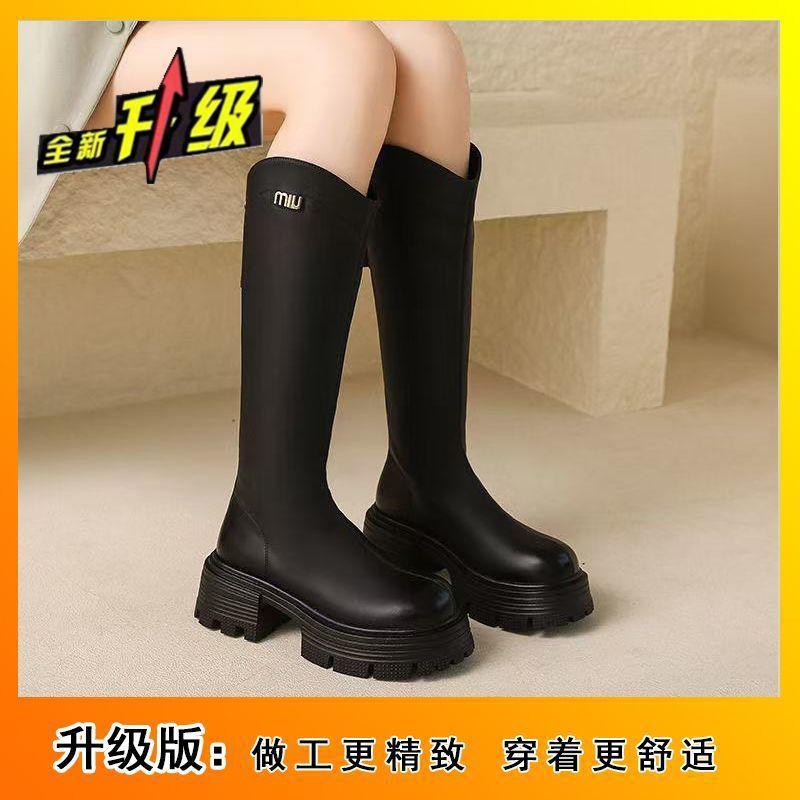 But knee boots women's 2025 autumn and winter new high boots retro western cowboy boots boots knight boots boots