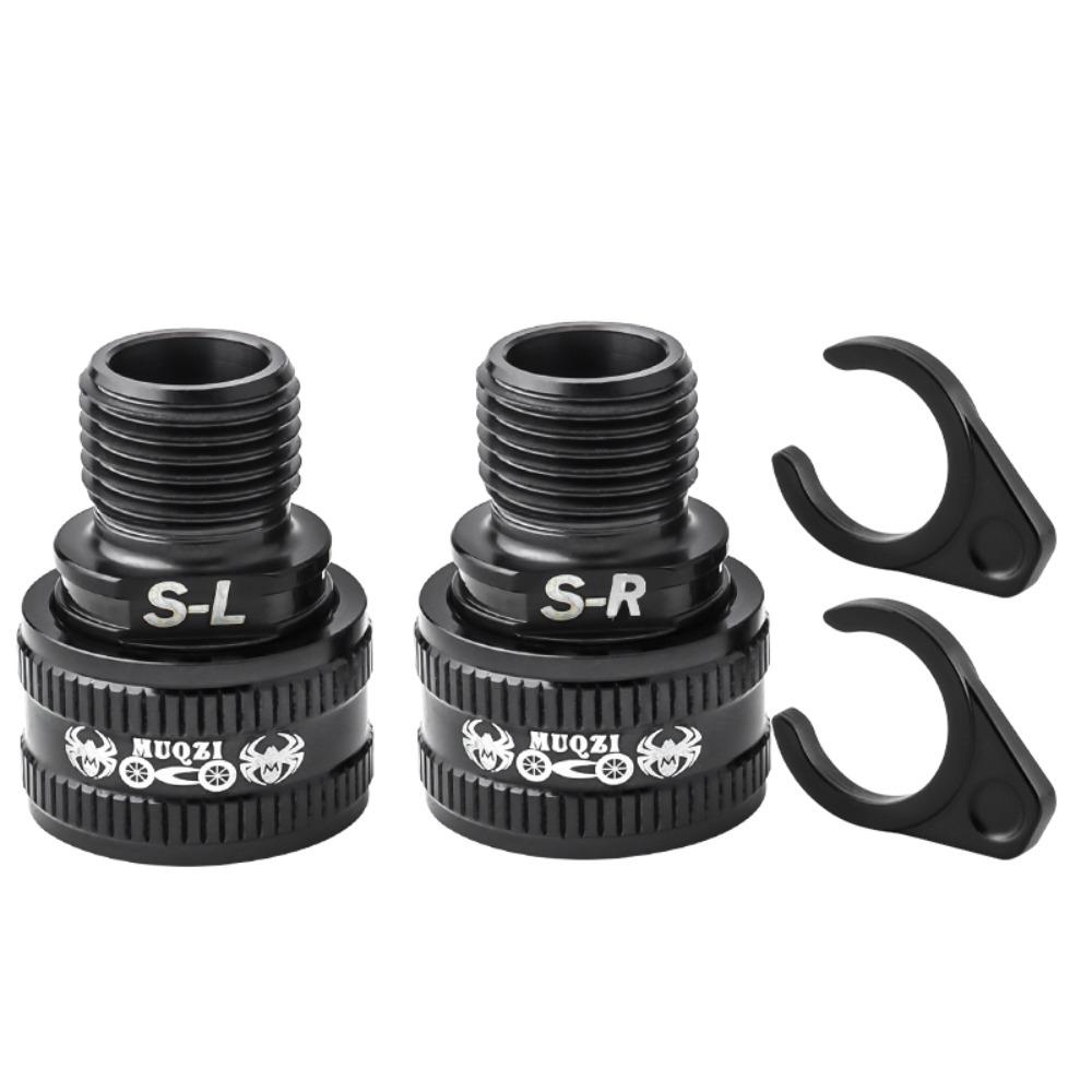 1 Pair Stainless Steel Pedal Extender Bike Pedals Adapters Spacers Mountain Bike Pedal Black