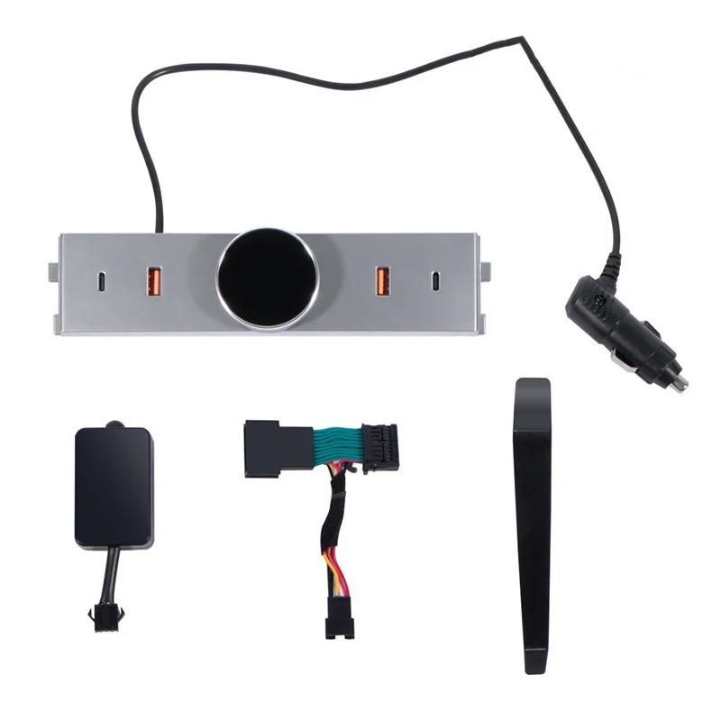 

Док-станция для Tesla Model 3 Highland 2025, центральное управление с ручкой переключения передач, многопортовый USB-хаб для Tesla Model 3