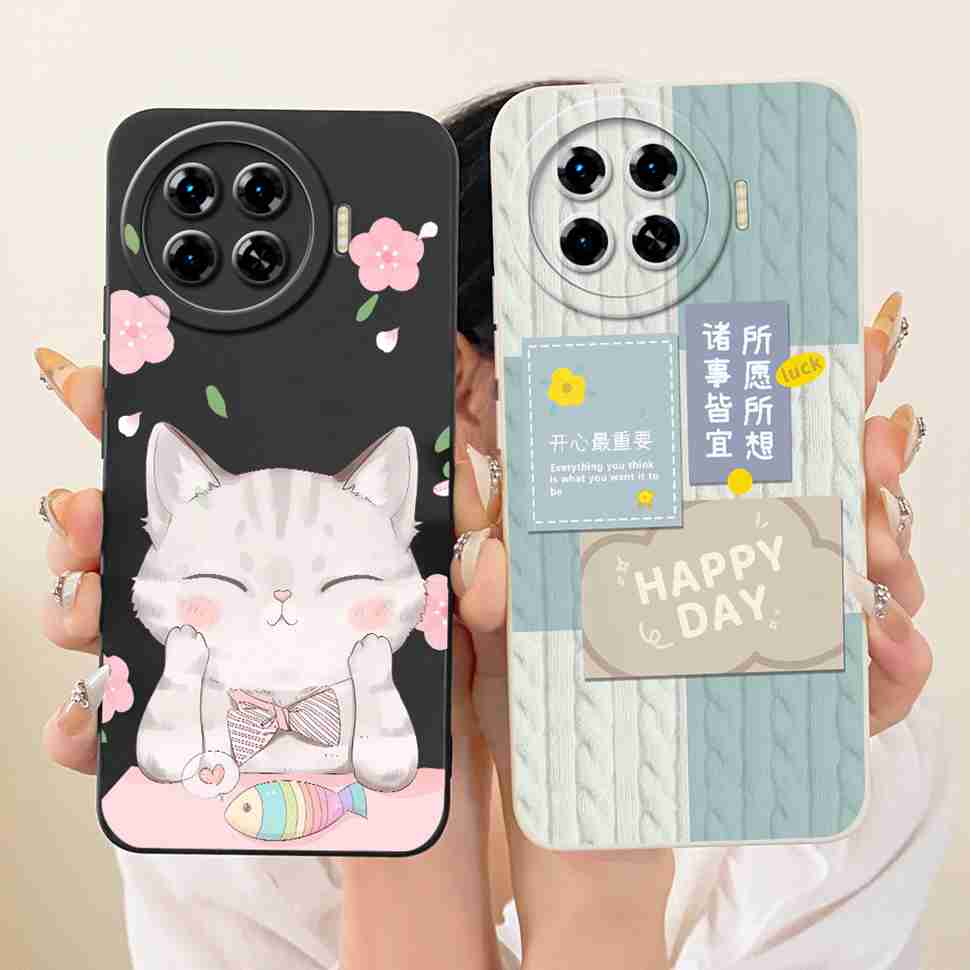 Cute Rabbit Cat Case For Tecno Spark 20 Pro Plus KJ7 Soft Shockproof Cases For Spark20 Spark 20 Pro+ ProPlus Silicone Back Cover