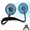 Mini Ventilatore da Collo Sportivo Ricaricabile USB a 3 Velocità Regolabili per Casa Ufficio Viaggio all'Aperto Ventilatore da Collo Compatto da Appendere