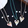 Handgefertigte geknotete Seil Herz Anhänger Halskette Pullover Kette Stapelbare Stern Perlen Halskette Für Frauen Schmuck Geschenk