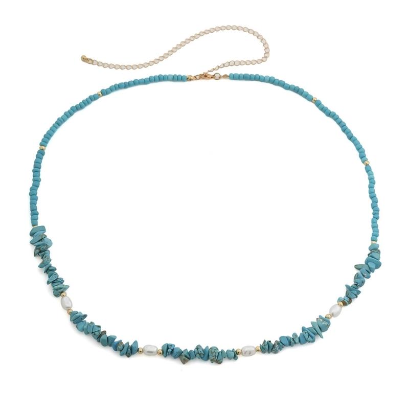 Rice Beading Waist Chain Female Body Chain Belt Belly Chain Aesthetic Body Chain Party Waist Decors Beach Belly Chain