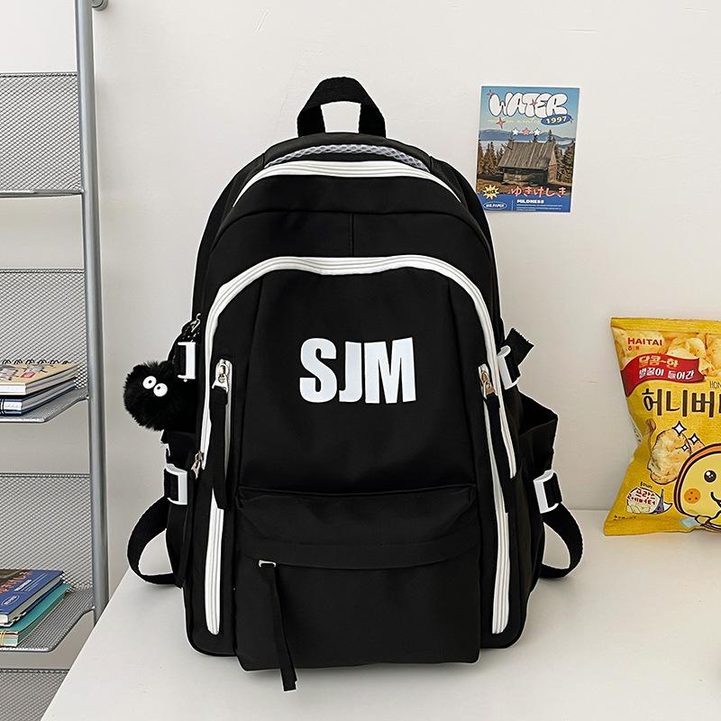 Rucksack für Studenten, modischer Color-Blocking-Rucksack mit großem Fassungsvermögen