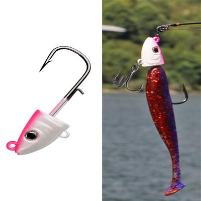 2 adet Jig kafa balık oltası 10g 25g 45g balık kafası balık oltası yumuşak böcek olta takımı