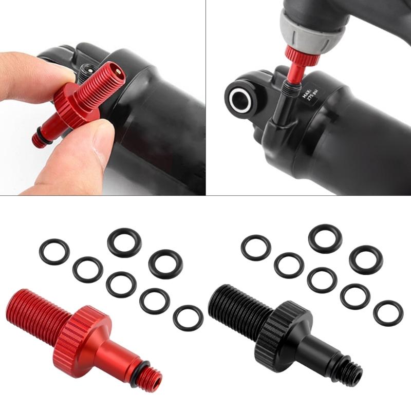 Bicycles Rear Shock Air Pumps Valves Adapter Tool Mountain Bike Suspension Air Valves Adapter Aluminum Alloy Converter