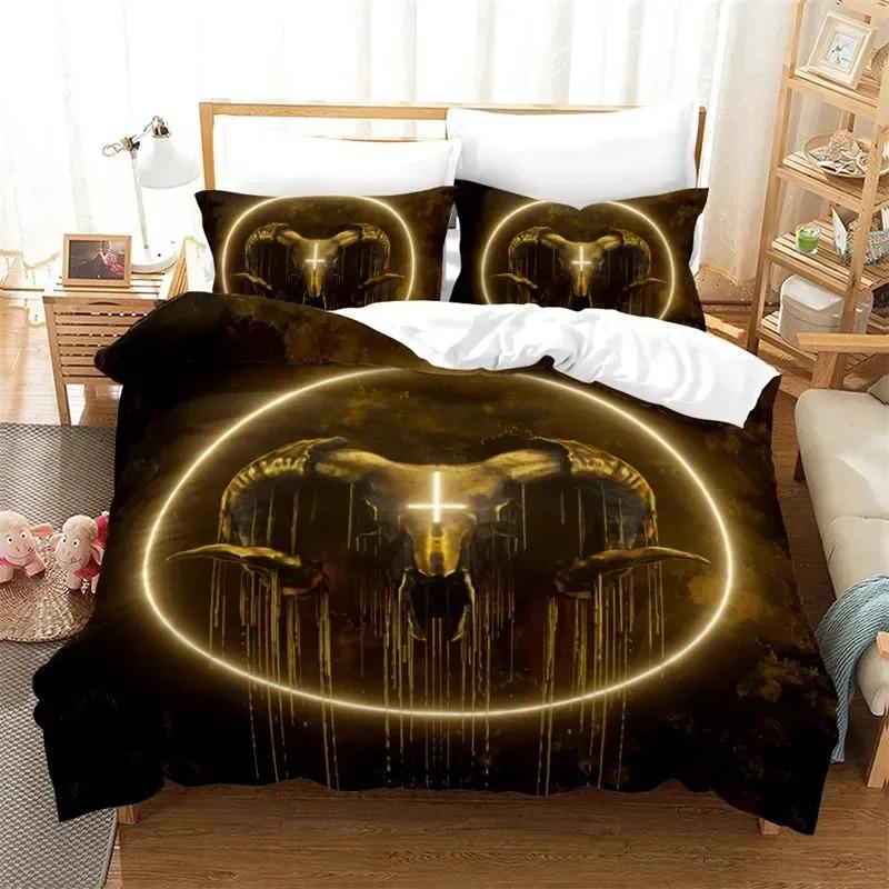 Christian Cross Jesus Duvet Cover Set Faith Over Fear Bedding Set 3D All Over Religion Comforter Cover Set Quilt Cover King Size