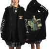 One Piece Luffy Printed Zipper Hoodie Men's Casual Hoodie Top Cardigan Coat