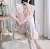 Warm island velvet winter pajamas spring and autumn long-sleeved trousers casual loose women's two-piece suit loungewear can be worn outside