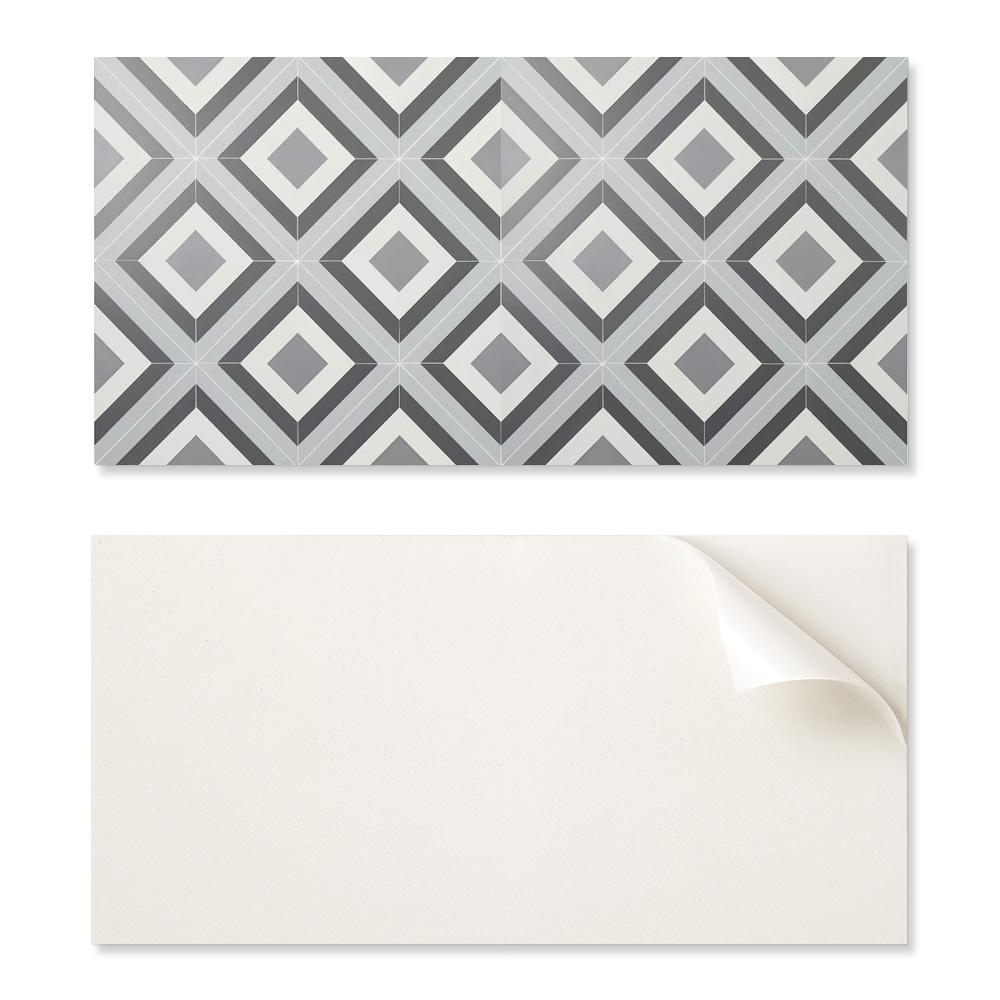 Self-adhesive PVC Dining Room Panel with Graphics 100x50 cm Geometric Diamond Pattern
