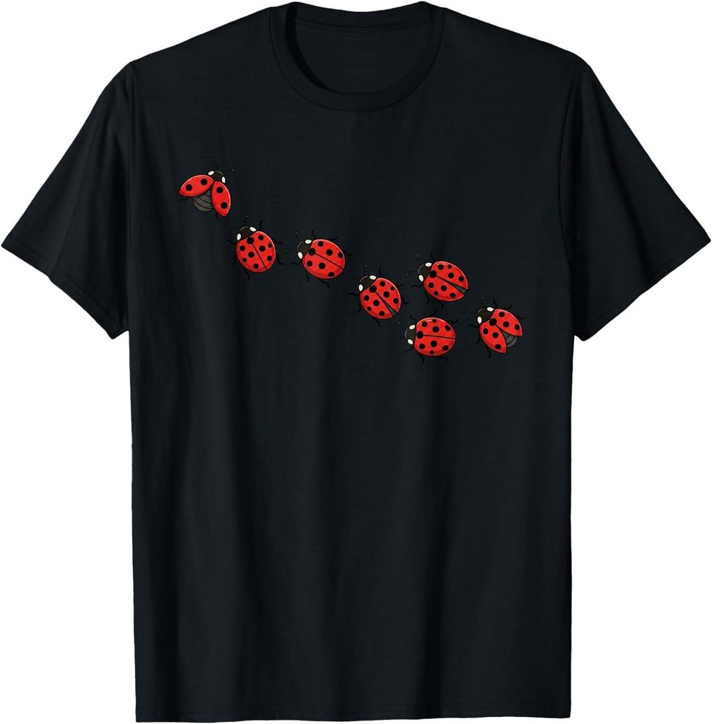 Minimalist Lucky Ladybug Cute Lady Bug Graphic Nature Lovers T-Shirt