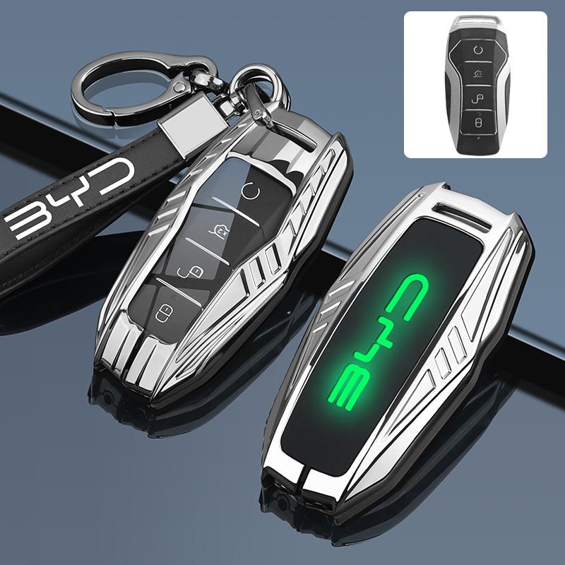 Car Zinc Alloy Key Case Holder Cover For BYD Atto3 Han EV Dolphin Durable Second Song Pro Tang Dm QIn PLUS MAX Yuan Car Styling