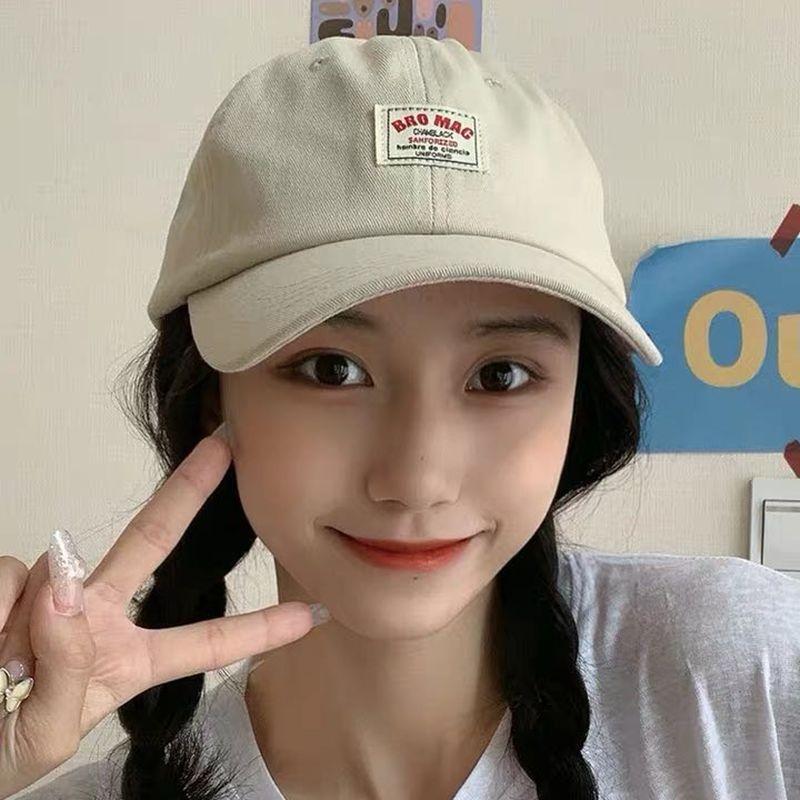 Men and Women General Baseball Cap Soft Top Baseball Cap Sun Hat Cloth Label Letter Duck Tongue Cap